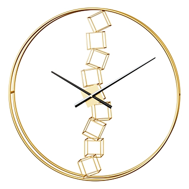 Golden Architect Wall Clock 3D model image 1 