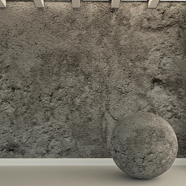 Vintage Concrete Wall Texture 3D model image 1 