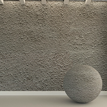 Title: Vintage Concrete Wall 3D model image 1 