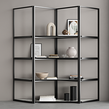 Charme Deluxe Opera Bookcase: Elegant, Durable Design 3D model image 1 