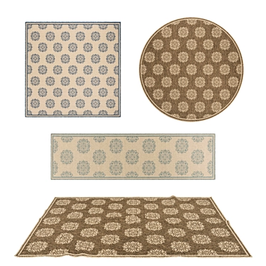 Versatile Rug Set: 8 Stunning Designs 3D model image 1 