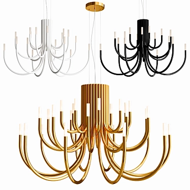 Elegant Empira Chandelier 3D model image 1 