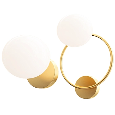 Sleek Ring Wall Lamp 3D model image 1 