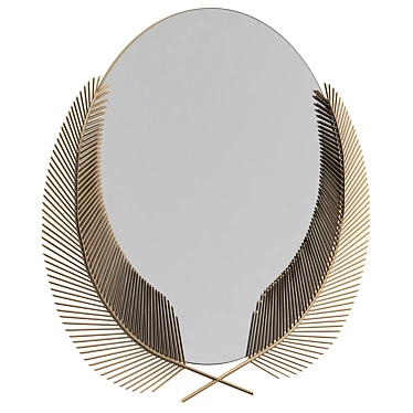 Gorgeous Sunset Polished Brass Mirror 3D model image 1 