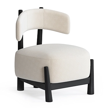 Elegant Ash Dalya Armchair: A Patricia Urquiola Masterpiece 3D model image 1 