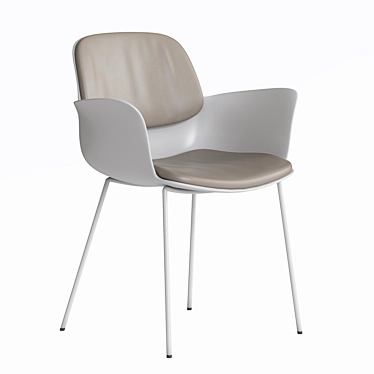 Natuzzi NANÀ: Stylish Fabric Chair 3D model image 1 