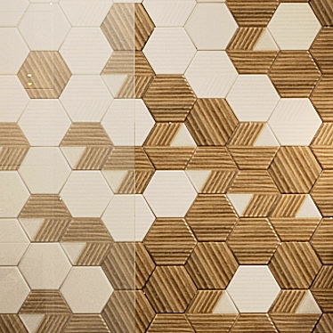 Natural Flair: Qua Hexagon Tile 3D model image 1 