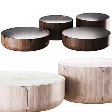 BLOOM Tables: Modern Elegance in 6 Designs 3D model image 1 