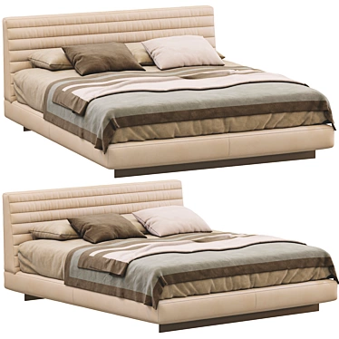 Minimalistic Bed Design by Minotti 3D model image 1 