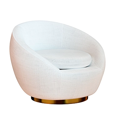 Barrel Celer Swivel Chair: Sleek and Stylish 3D model image 1 