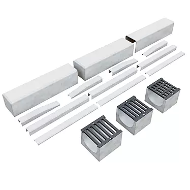 Versatile Road Tray for Curbs and Sidewalks 3D model image 1 