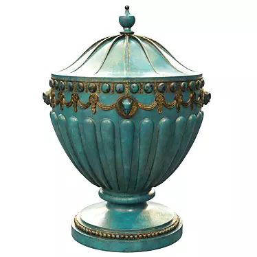 Vintage Gold Patina Vase 3D model image 1 