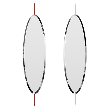 Modern Oval Wall Mirror: Alva 3D model image 1 