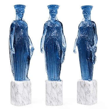 Lalique Acropolis Sculpture: Exquisite Glass Masterpiece 3D model image 1 