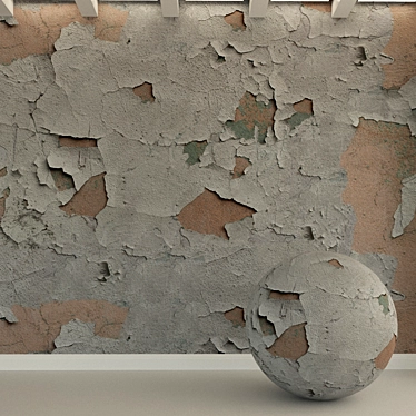 Title: Vintage Concrete Wall Plaster 3D model image 1 