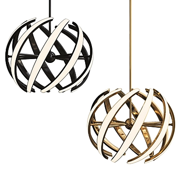 Swirl LED Pendant Light 3D model image 1 