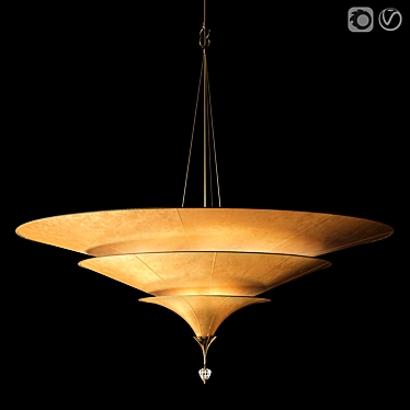 Luxury Fortuny Icaro Chandelier: Restoration Hardware 3D model image 1 