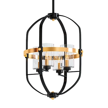 Boho 4-Light Foyer Pendant 3D model image 1 