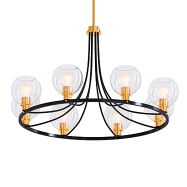 Elegant Clarion Chandelier 3D model image 1 