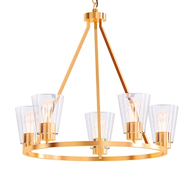 Elegant Calhoun 5-Light Chandelier 3D model image 1 