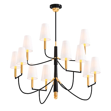 Elegant Farlane Chandelier 3D model image 1 