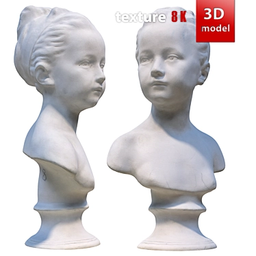 Bronyard's 358 Plaster Bust 3D model image 1 