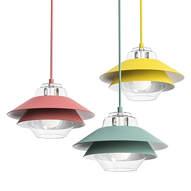 Sleek UFO Pendant Light 3D model image 1 