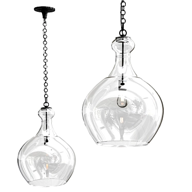 Eco-Friendly Glass Pendant 3D model image 1 