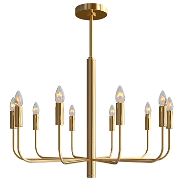 Elegant Brianna Chandelier 3D model image 1 