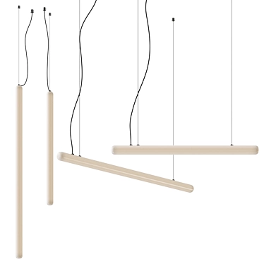 SLIDE Stiletto Pendant Lamp: Sleek and Stylish Illumination 3D model image 1 