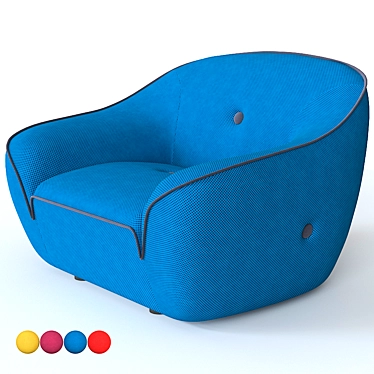 Sleek and Comfy Egoitaliano Armchair 3D model image 1 