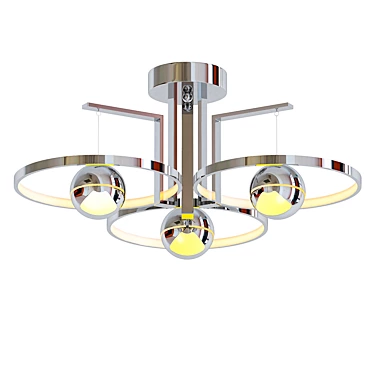 Sleek LED Ceiling Chandelier 3D model image 1 