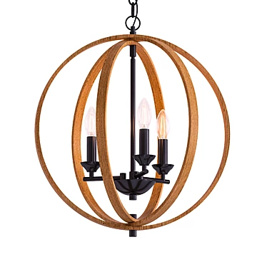 Elegant Globe Chandelier 3D model image 1 