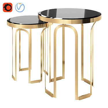 Gold Castle Tower Side Table