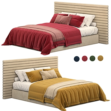 Elegant Modena Bed: Restoration Hardware 3D model image 1 