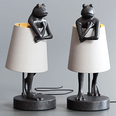Charming Frog Table Lamp 3D model image 1 