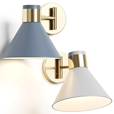 Modern Lane Wall Lamp - Stylish Lighting Solution 3D model image 1 