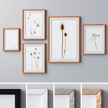 Modern Framed Wall Art Set 3D model image 1 