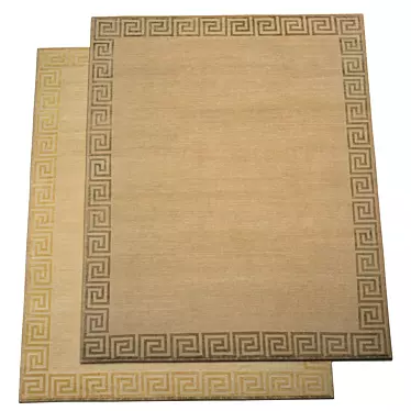 Greek Key Decorative Rug 3D model image 1 