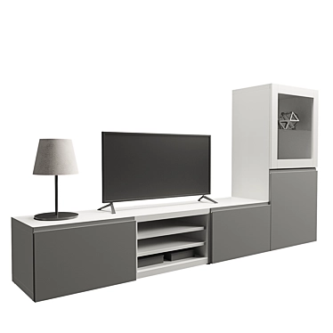 Modern TV Combination - Ikea BESTO 3D model image 1 