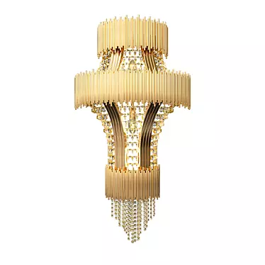 Gilded Romance Wall Light 3D model image 1 