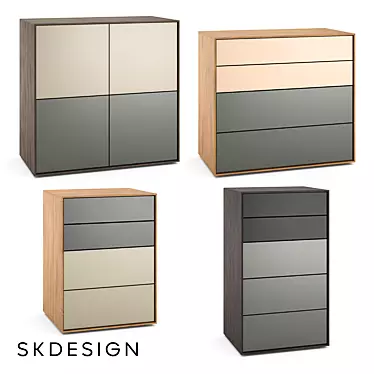 Borge 4-Door Chest of Drawers 3D model image 1 