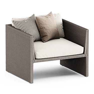 Sophisticated Vitali Sofa Armchair 3D model image 1 