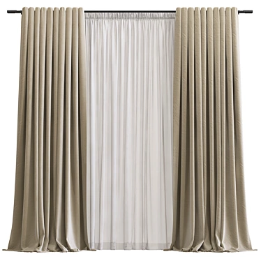 Artistic Drapes: Modern Elegance 3D model image 1 