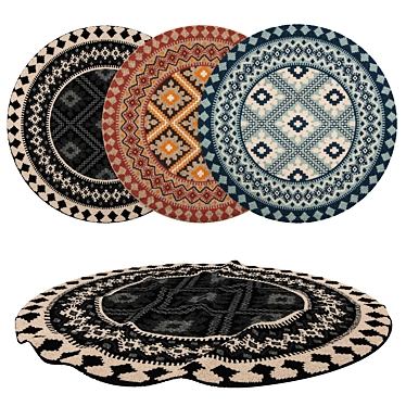 Round Rug Set for Stunning Renders 3D model image 1 