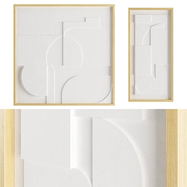 Minimalist Relief Panels: Vormnotie Design 3D model image 1 