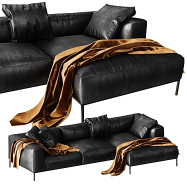 Frank Sofa: Stylish & Comfortable 3D model image 1 