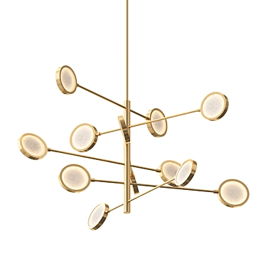 Elegant Domani Alabaster Chandelier 3D model image 1 