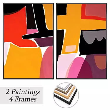 Elegant Wall Art Set 3D model image 1 