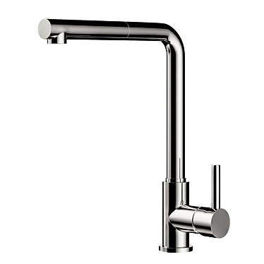 Quadro Brass 269: Kitchen Sink Mixer with Pull-Out Shower 3D model image 1 